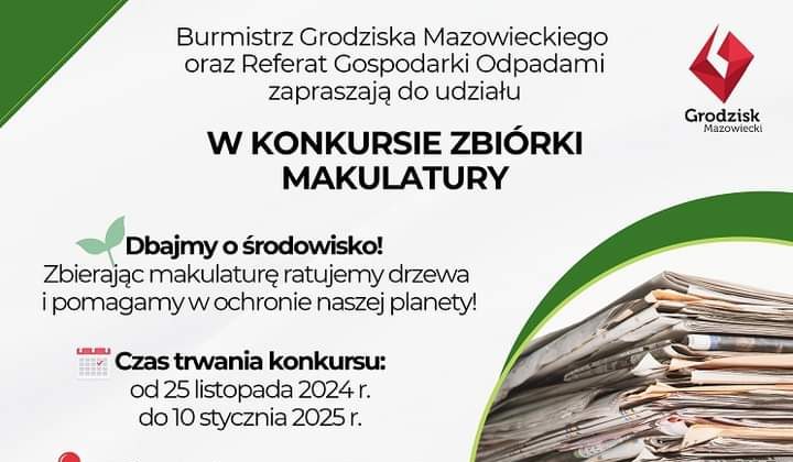 Konkurs „Zbieramy makulaturę”